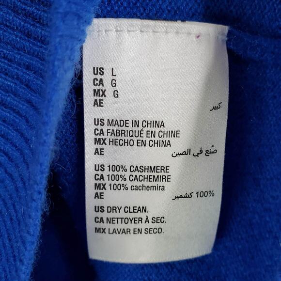 Charter Club Cashmere Luxury Sweater Women’s Size Large L Colbalt Blue - Picture 5 of 7